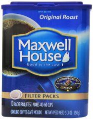 Ground Coffee Filter Packs by Maxwell House